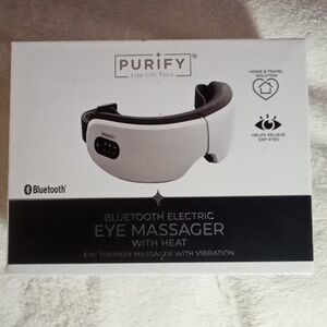 PURIFY BLUETOOTH ELECTRIC EYE MASSAGER W/ HEAT, MUSIC + VIBRATION! NEW IN BOX!